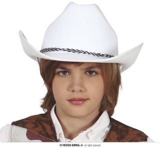 Dětský kovbojský klobouk bílý