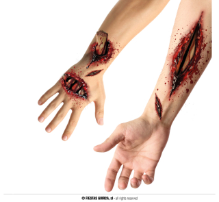 Tetování - samolepící krvavé rány
