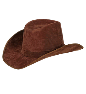 Kovbojský klobouk semišového vzhledu