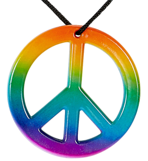 Duhový hippie náhrdelník