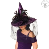 Čarodějnický klobouk fialový Deluxe