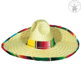 Mexický klobouk s barevným lemem