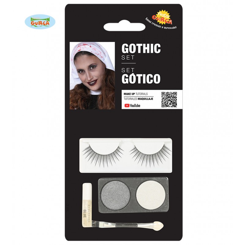Oční set stříbrno-bílá