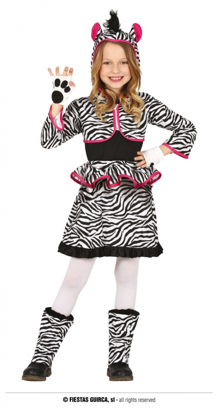 Zebra dívčí kostým