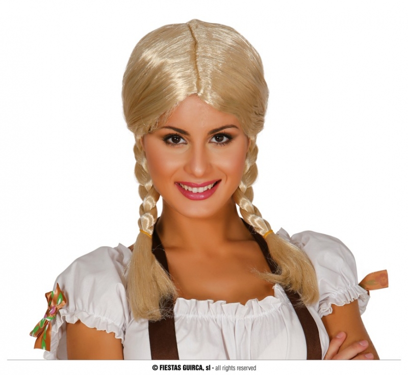 Blond paruka se dvěma copy
