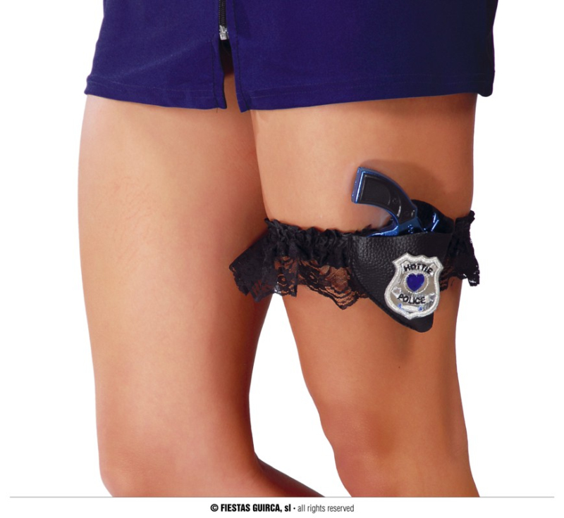 Podvazek s policejní pistolí