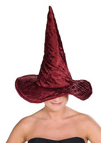 Čarodějnický klobouk vínový