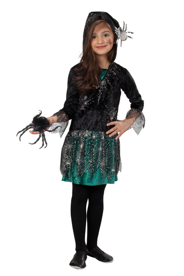 Pavoučí dívka - šaty s kapucí