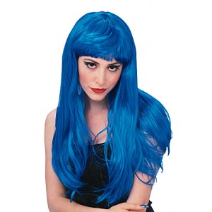 Paruka Glamour modrá