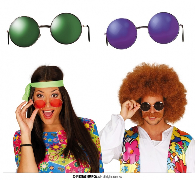 Velké brýle Hippie - mix barev