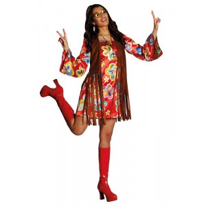 Hippies kostým dámský s vestou