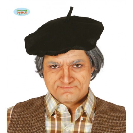 Beret černý s anténkou(radiovka)