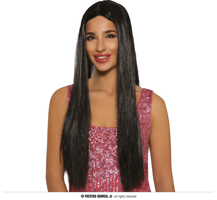 Paruka dlouhá černá Morticia