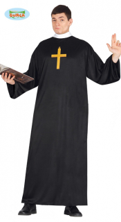 Kněz s křížem a čepičkou