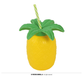 Ananas - pohár se slámkou