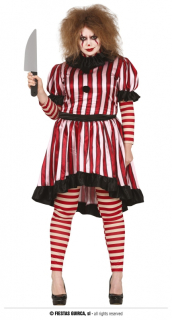 Bláznivý klaun dámský kostým XL