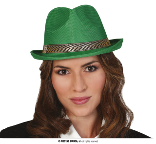 Gangsterský klobouk zelený