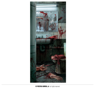 Dekorace na dveře - krvavé WC