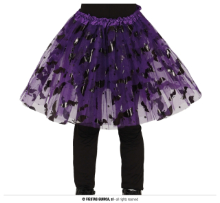 Dětská fialová sukně s netopýry