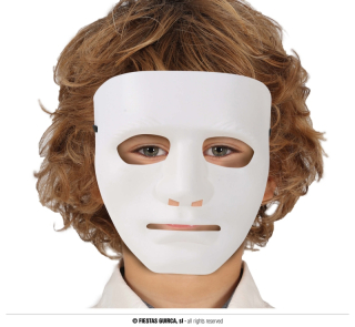 Bílá dětská maska