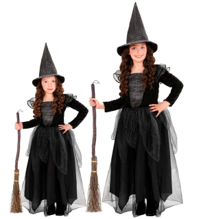 Čarodějnice černá dlouhé šaty