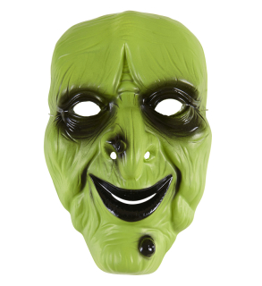 Maska čarodějnice zelená