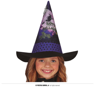 Modrý dětský čarodějnický klobouk