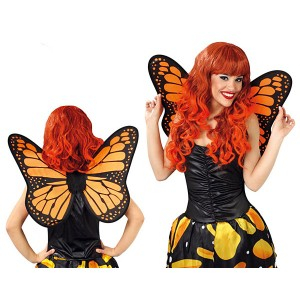 Křídla motýlí černo-oranžová 